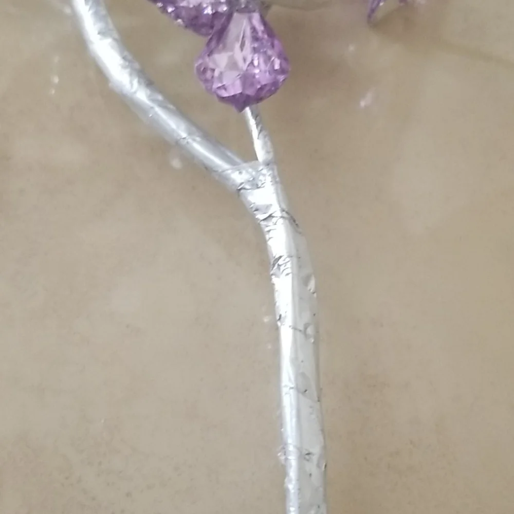 Purple Glass Flowers Strand